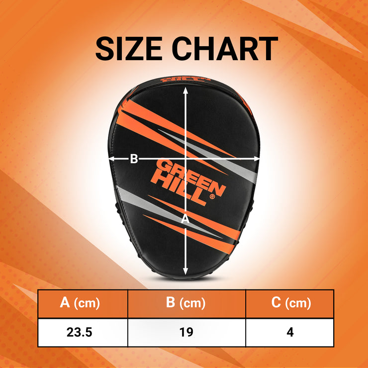 TEK-7 Focus Mitts – Curved Design with GEL-X Shock Absorbent Padding in Artificial Leather