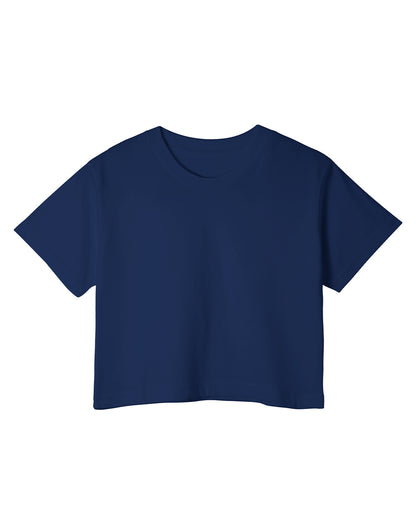 Custom Girls Crop-Top - Solid Design - Personalized Halftee